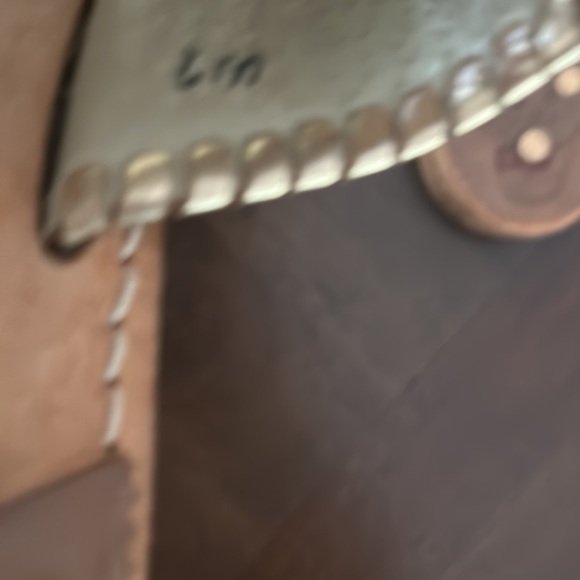 Jack Rogers 1960 Well worn but still have life.  Brown with Gold edging - Picture 3 of 4